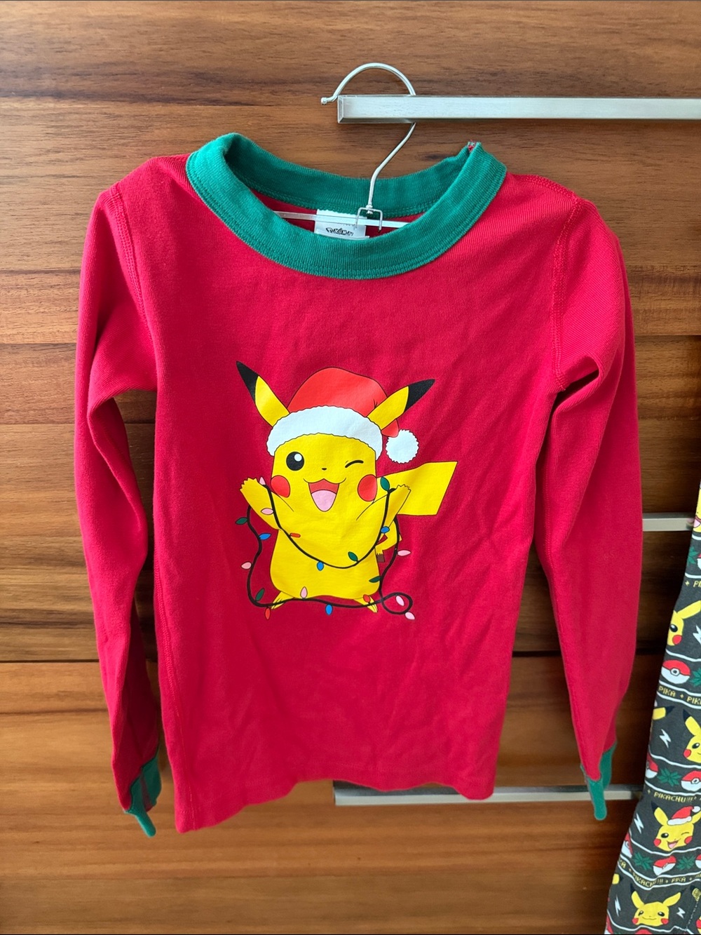 Hanna Andersson Red & Green Pikachu Holiday Pajama Set - Picture 7 of 7
